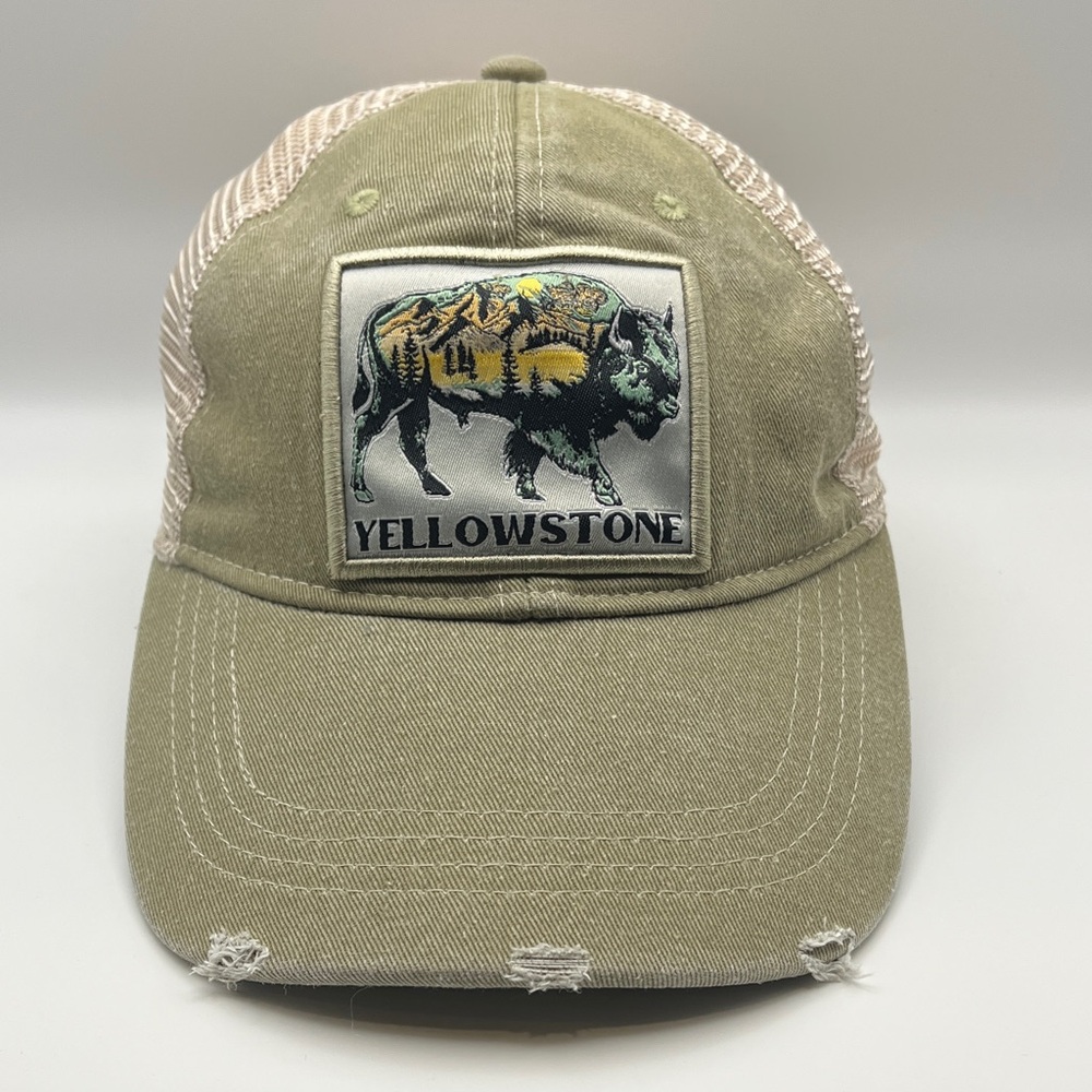 Yellowstone National Park Khaki Trucker Hat
